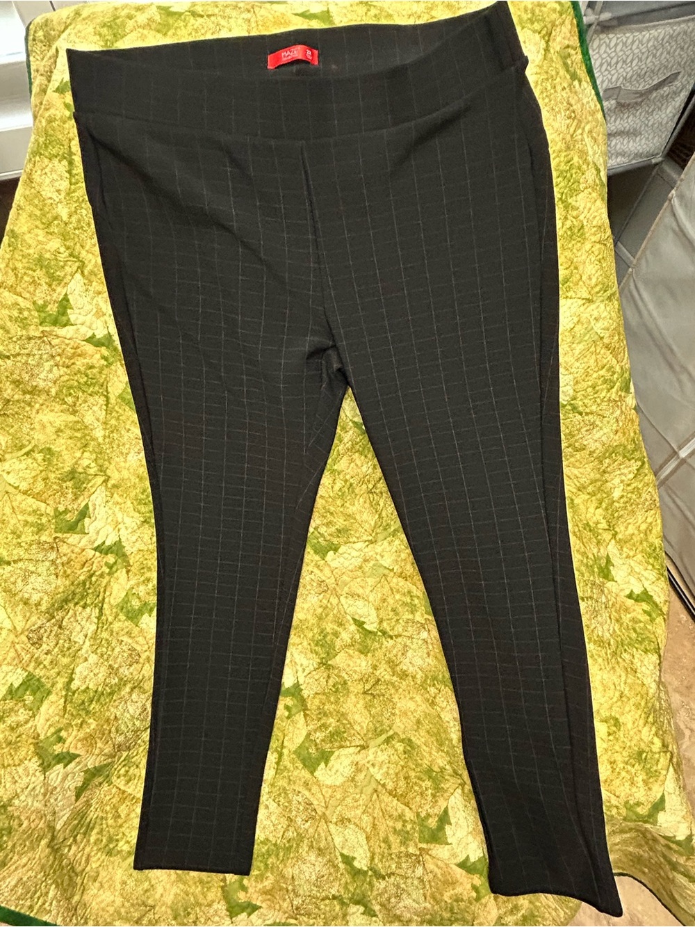 Women’s Black Pinstripe Stretch Skinny Ponte Pants